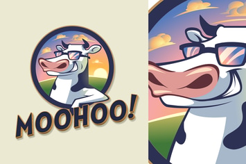 Dairy Cow Mascot Logo