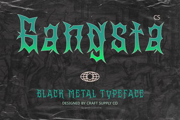Gangsta – Black Metal Font