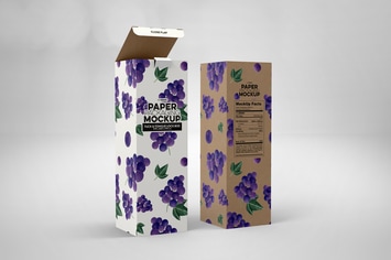Tall Box Tuck & Tongue Lock Mockup