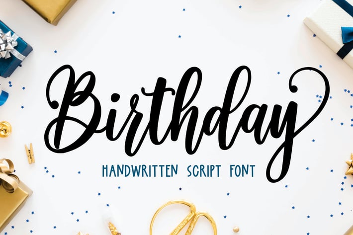 Birthday - Wedding Font