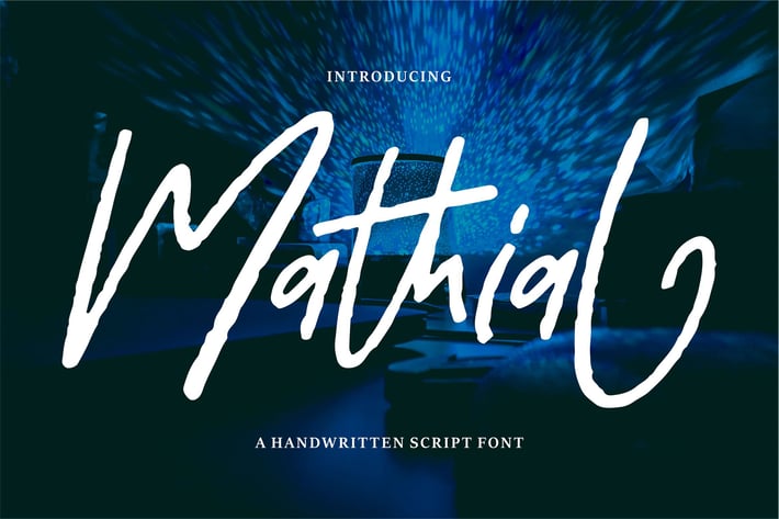 Mathial | A Handwritten Script Font