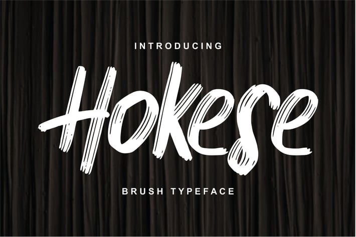 Hokese Brush Typeface