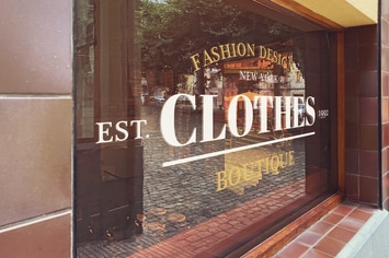 Shop Glass Logo Mockup