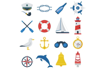 Sea Travel Icon Set