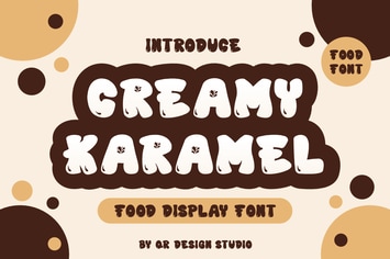 Creamy Karamel - Food Display Font