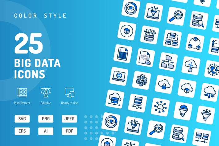 Big Data Color Icons