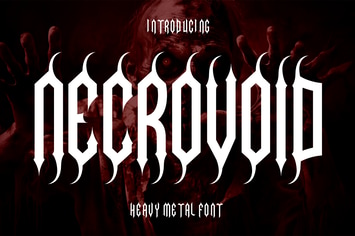 Necrovoid - Heavy Metal Font