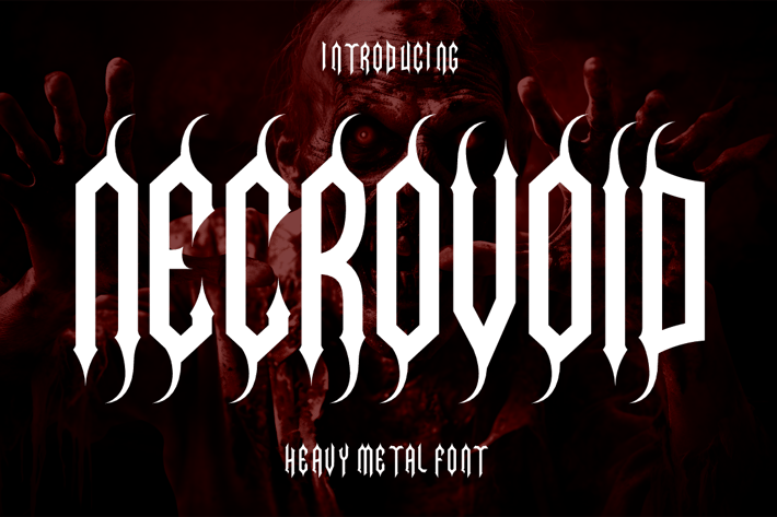 Necrovoid - Heavy Metal Font