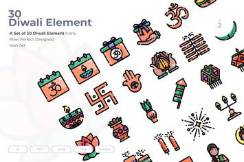 30 Diwali Icons