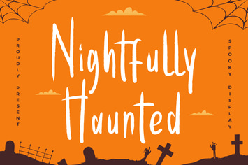 Nightfully Haunted Spooky Display Font 