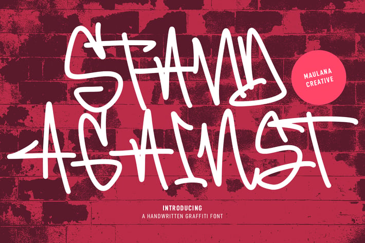 Stand Against Handwritten Graffiti Font