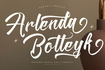 Arlenda Botteyk Modern Brush Calligraphy Font