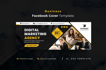 Business r18  Facebook Cover Template