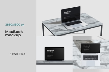 Macbook Laptop Website Display Mockups