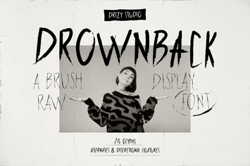Drownback – Brush Raw Display Font