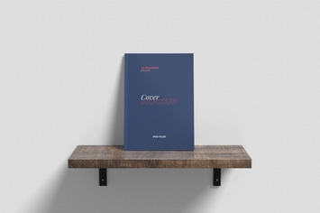 A4 Magazine or Book Cover Mockup on Floating Desk