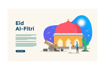 Eid Al Fitr Illustration Concept