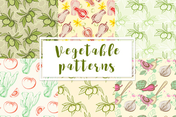 Vegetable Seamless Patterns