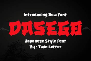 DASEGO - Japanese style font