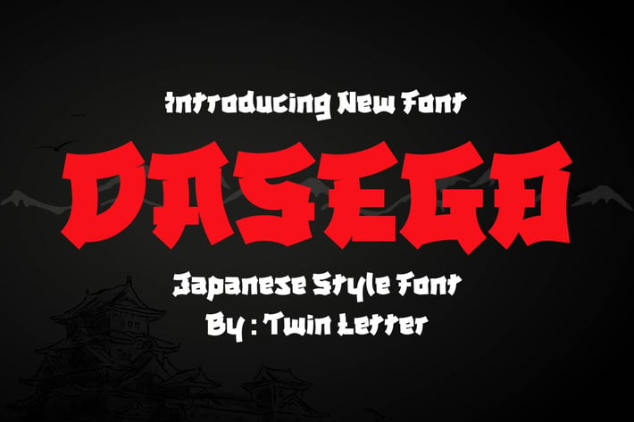 DASEGO - Japanese style font