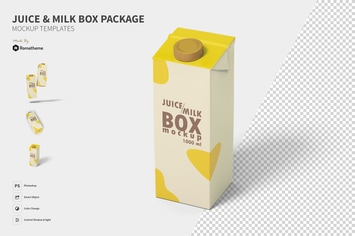 Juice and Milk box vol.01 - Mockup