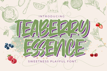 Teaberry Essence - Sweetness Playful Font