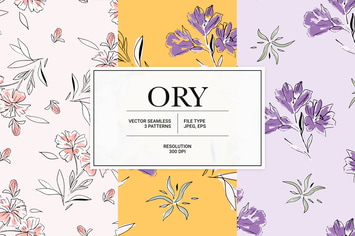 Ory – watercolor seamless flower pattern
