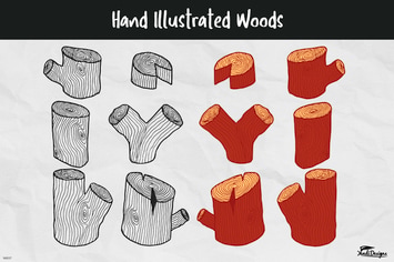 Hand illustrated Woods