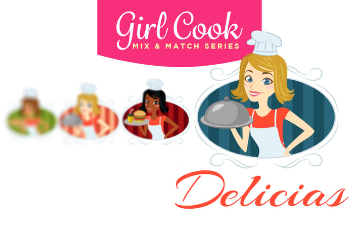 Girl Cook - Mix & Match Logo Series