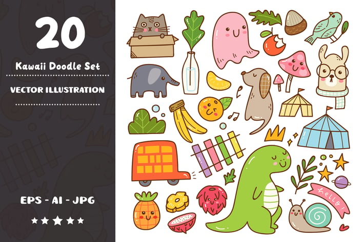 Kawaii Doodle Set