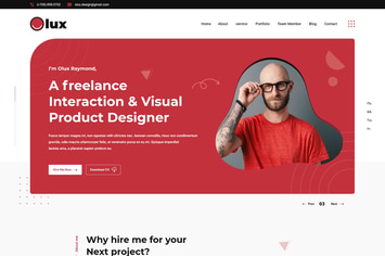 Olux – Creative Personal CV/Resume Portfolio HTML 