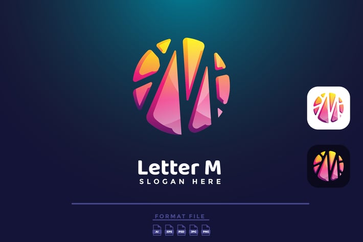 Letter M Gradient Logo