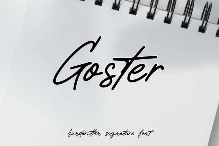 Goster - Signature Handwritten Font