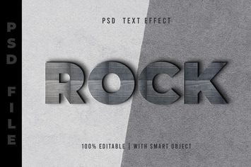 Rock Psd Text Effect