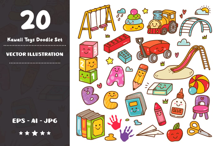 Kawaii Toys Doodle Set