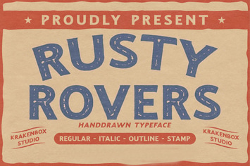 Rusty Rovers - Handdrawn Typeface