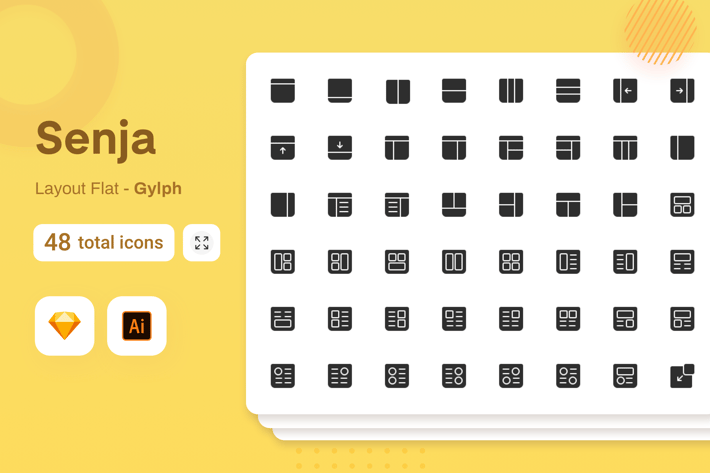 Arrow Glyph Color Icon Set