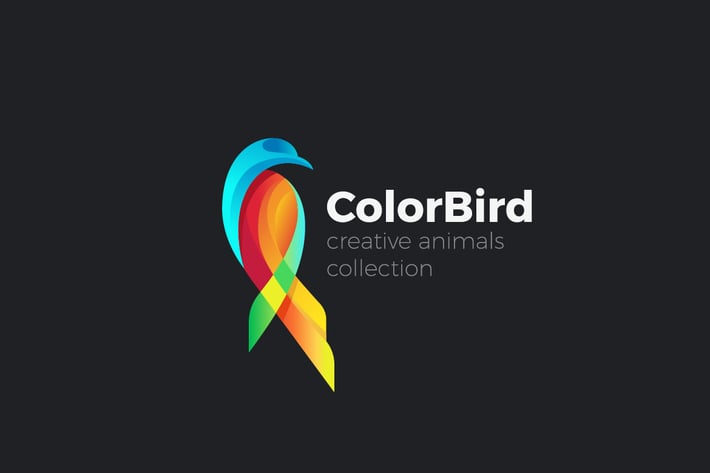 Logo Colorful Bird Parrot abstract