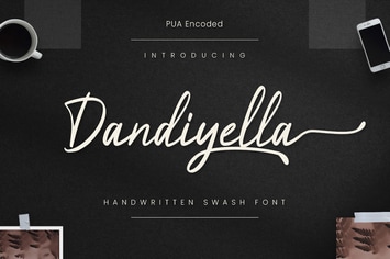 Dandiyella - Handwritten Swash Font