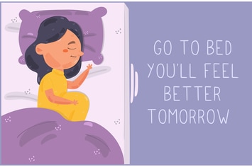 Woman Sleeping Illustration
