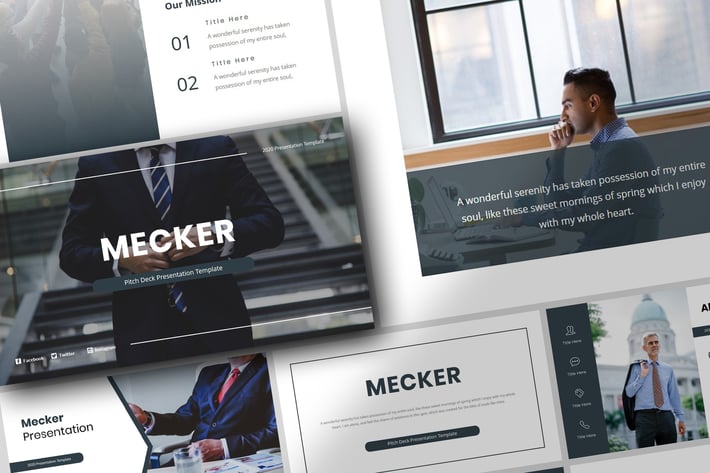 Mecker - Pitch Deck Presentation PowerPoint Templa