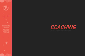  COACHING - Personal Trainer Template 