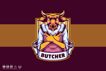 Butcher logo template