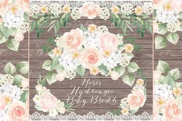 Hydrangea roses design
