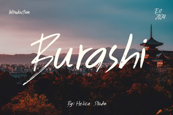 Burashi Paint Brush Font
