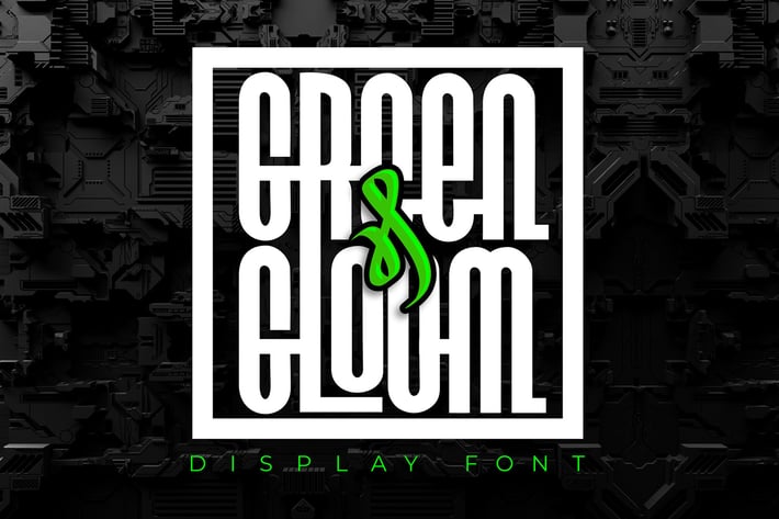 Green and Gloom - Geometric Display Font