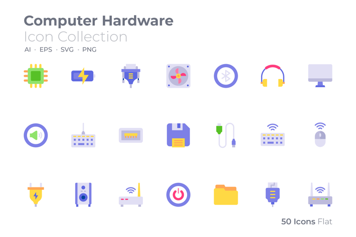Computer Hardware Color Icon
