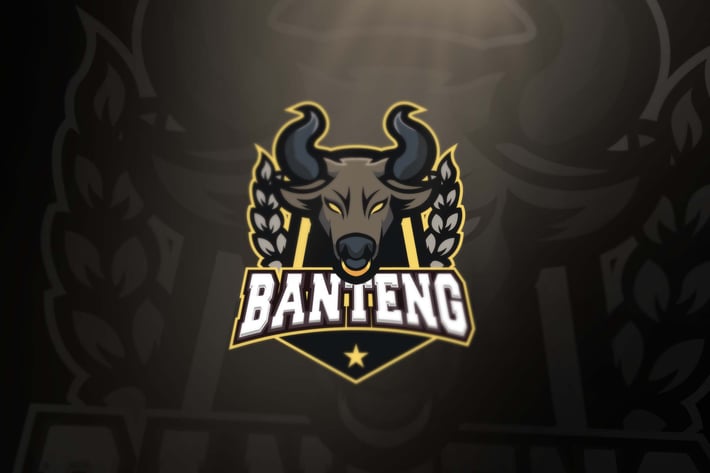 Banteng sport and esports logos