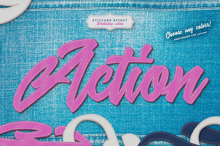 Stitched Leather - Photoshop Action