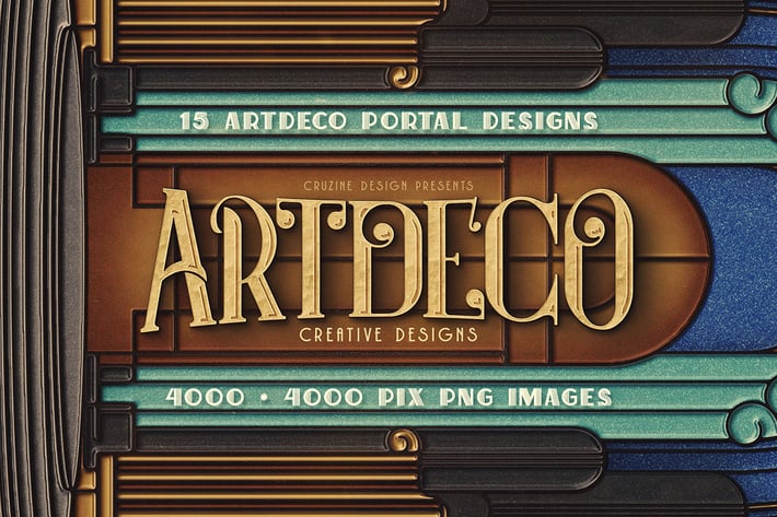 15 ArtDeco PNG Portal Designs